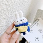 Wholesale Cute Design Cartoon Handcraft Wool Fabric Cover Skin for Airpod (1 / 2) Charging Case (Bunny Navy Blue)